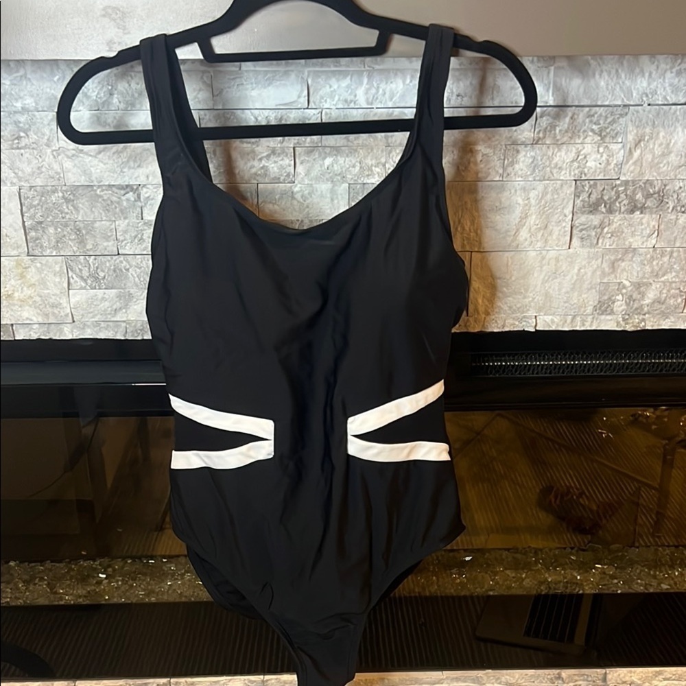 Catalina Black and White Swimsuit size Large 12-14